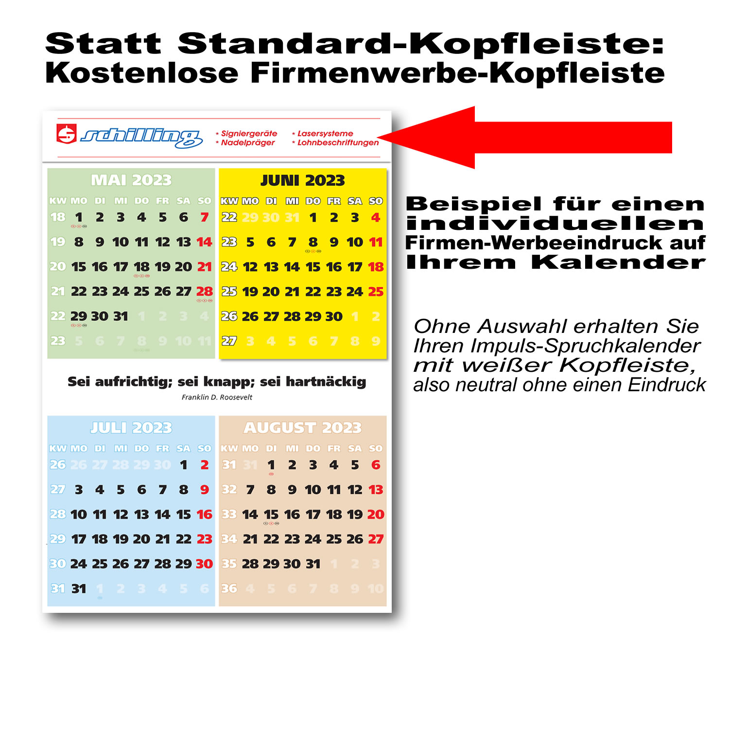 IMPULS-4-Monatsspruch Kalender 2024*