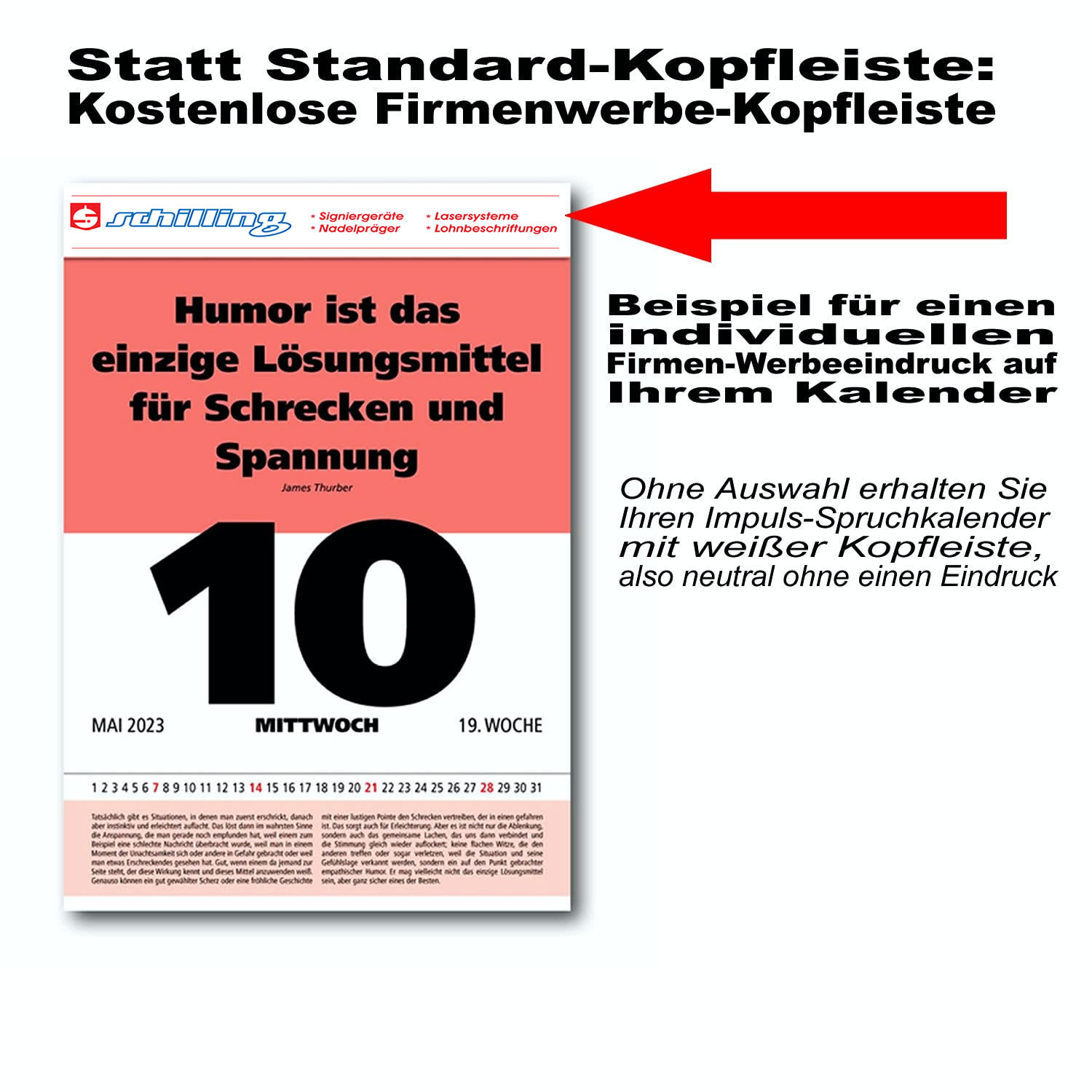 IMPULS-Tagesspruch Kalender Saison 2024*