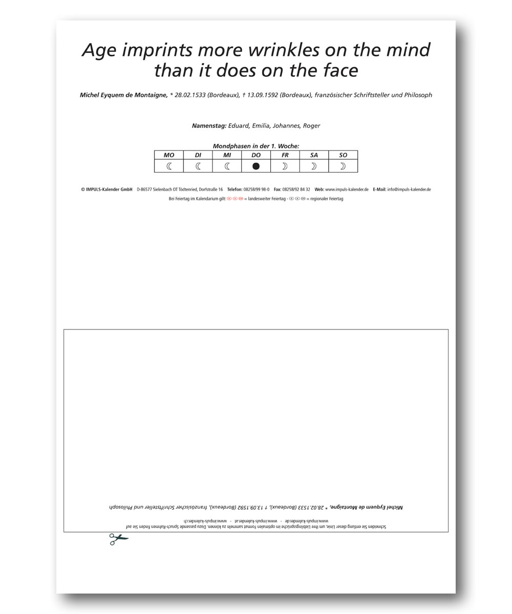 IMPULS-Tagesspruch Kalender 2027*