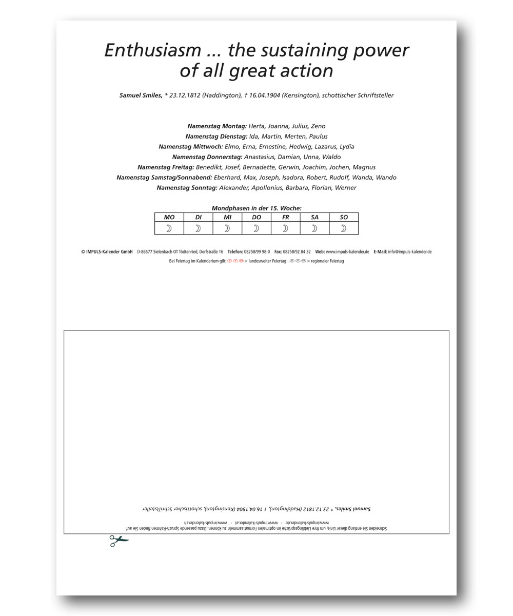 IMPULS-Wochenspruch Kalender 2027* 