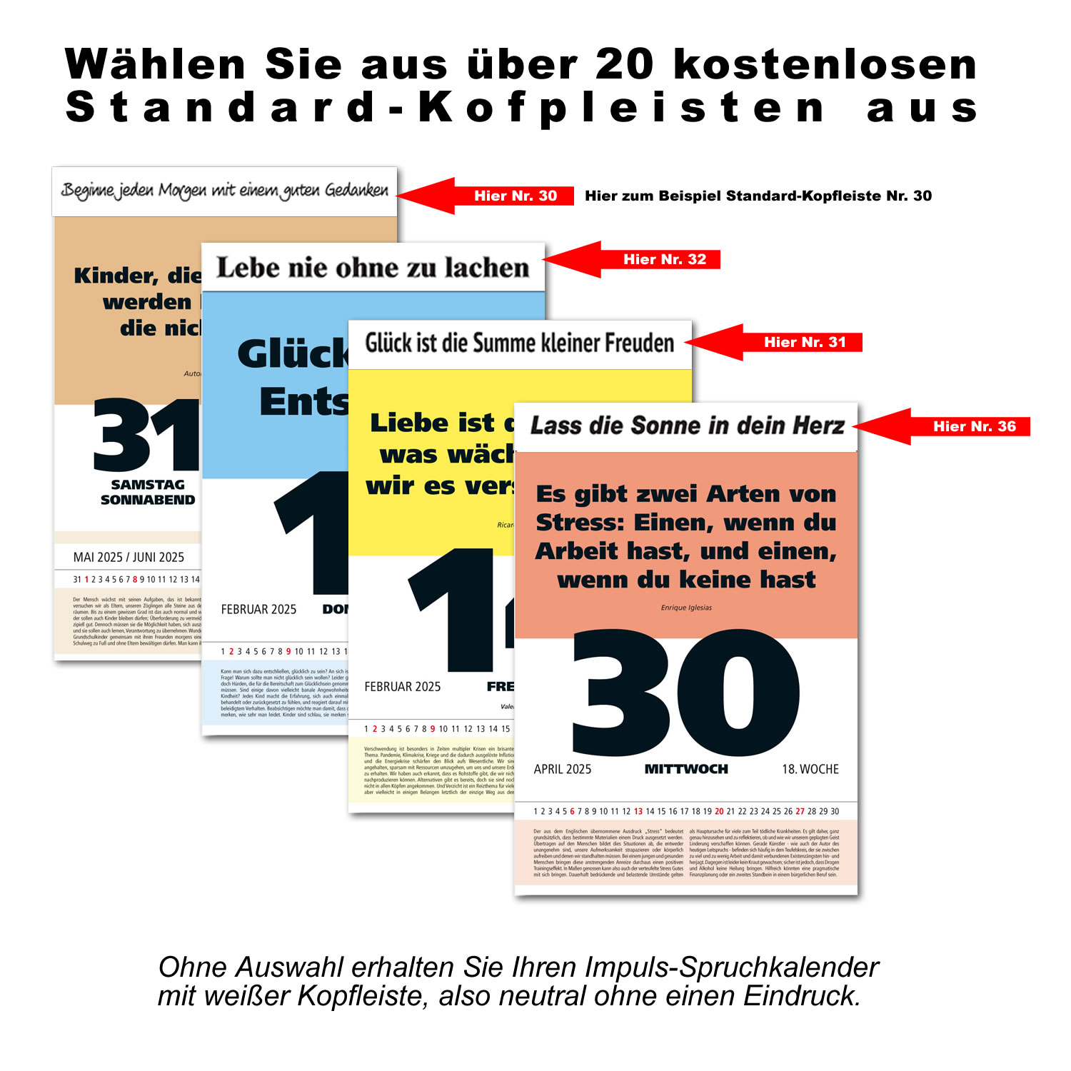 IMPULS-Tagesspruch Kalender 2025*