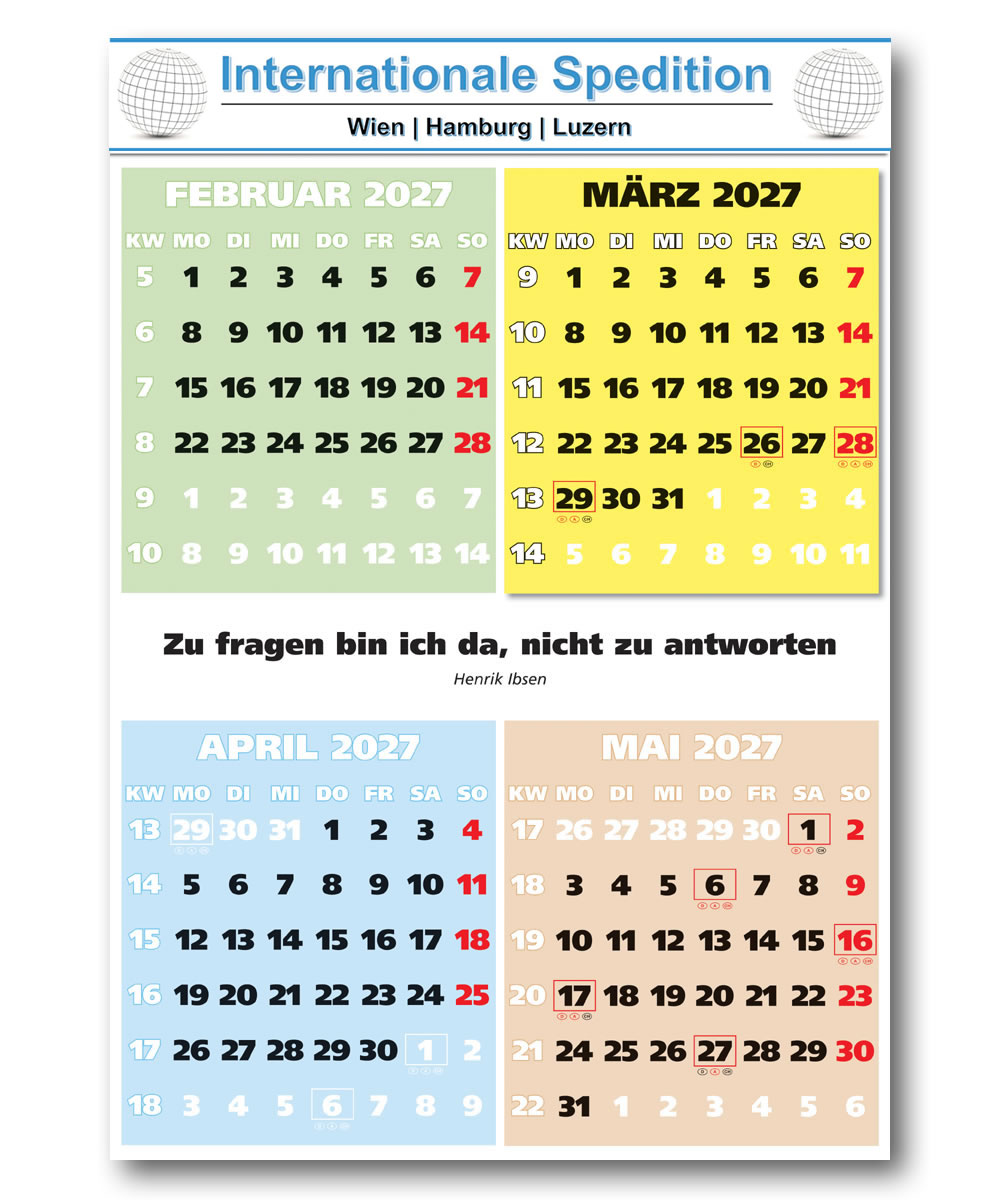 IMPULS-4-Monatsspruch Kalender 2027* 