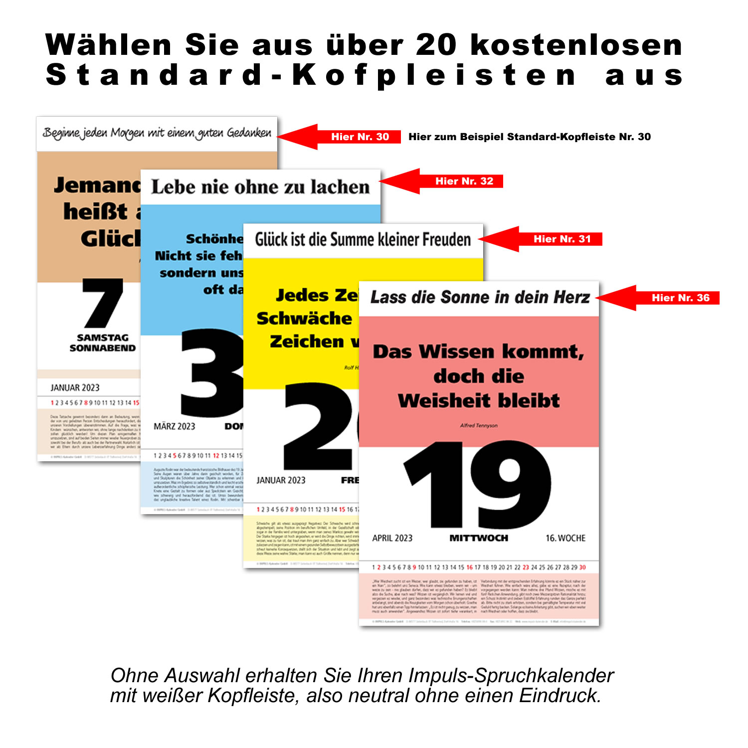 IMPULS-Tagesspruch Kalender Saison 2024*