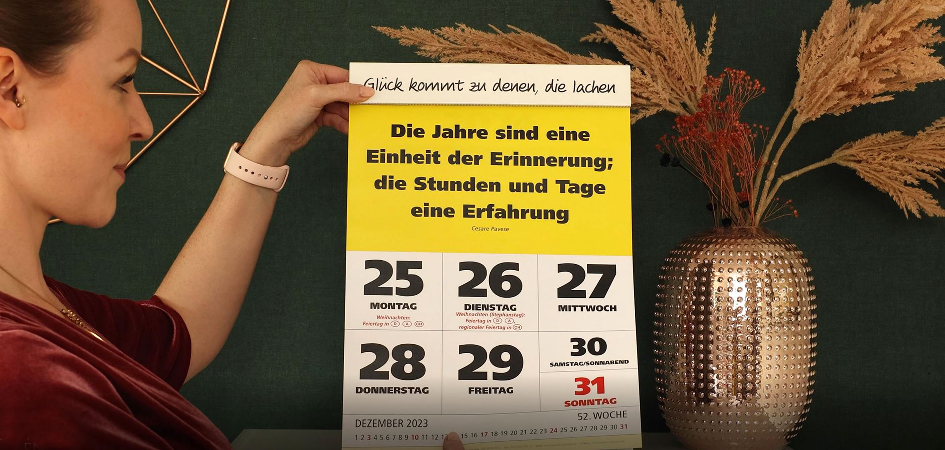 Wochenspruch-Kalender von Impulskalender. Wöchentlich ein Zitat zur Motivation für zu Hause und im Büro. Preiswert kaufen