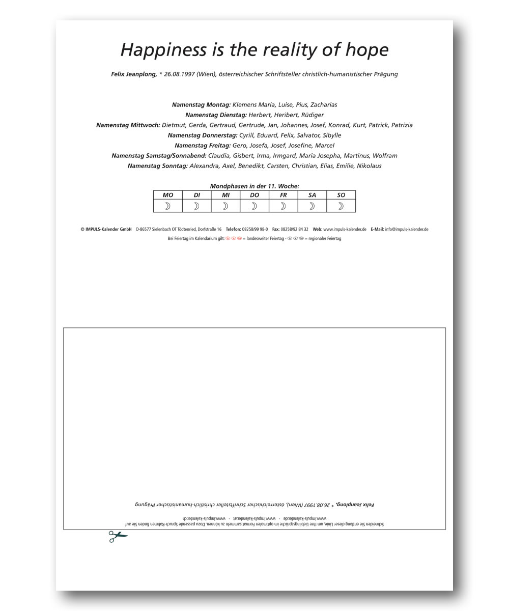 IMPULS-Wochenspruch Kalender 2027* 