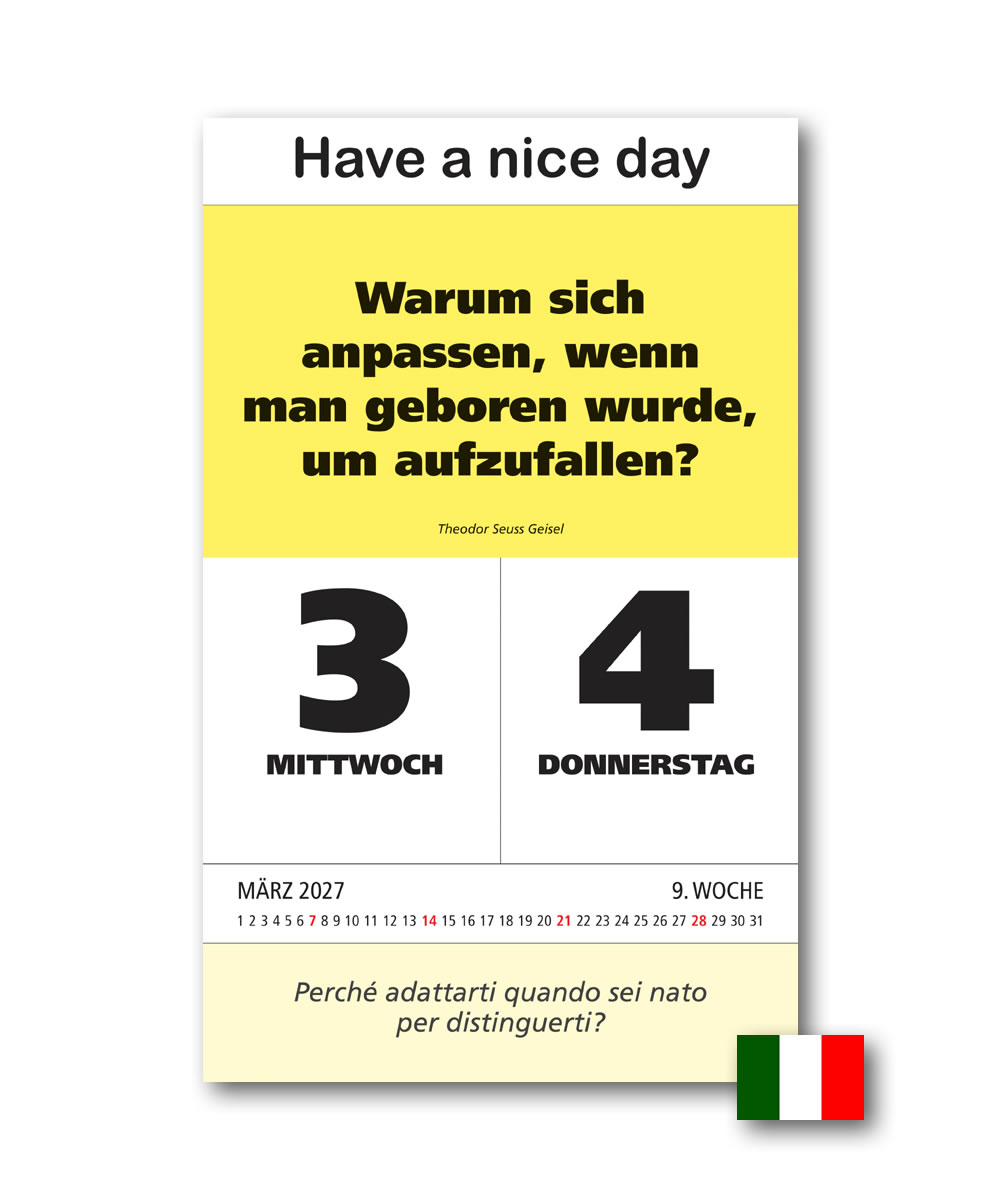 IMPULS-Zwei-(2)Tagesspruch Kalender 2027 - DOPPIO* 