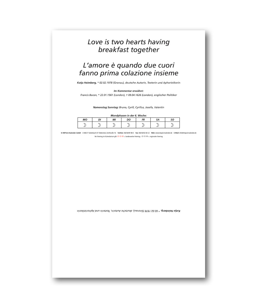 IMPULS-Zwei-(2)Tagesspruch Kalender 2027 - DOPPIO* 