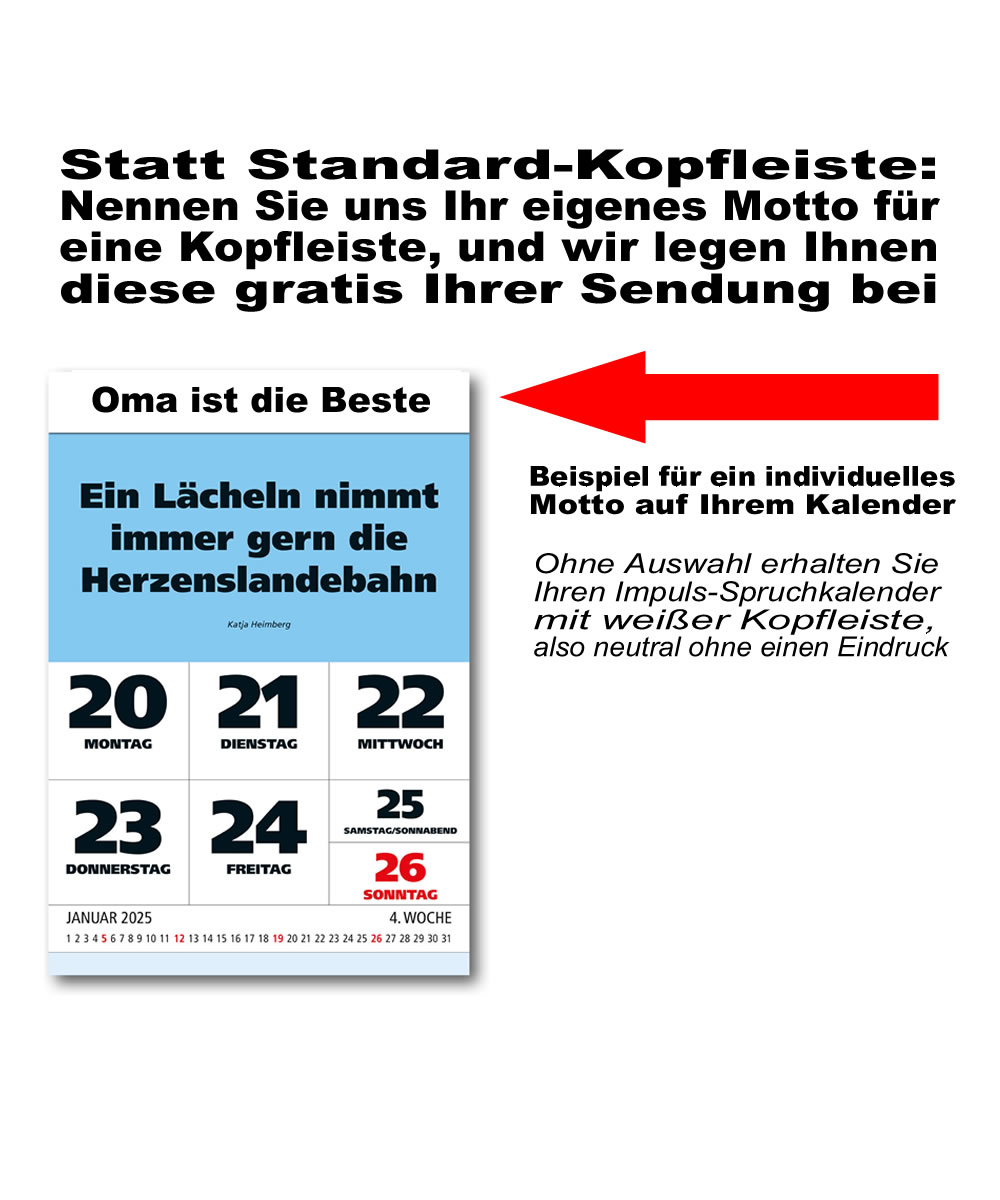 IMPULS-Wochenspruch Kalender 2025*