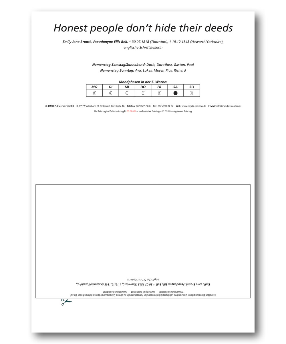 IMPULS-Tagesspruch Kalender 2027*