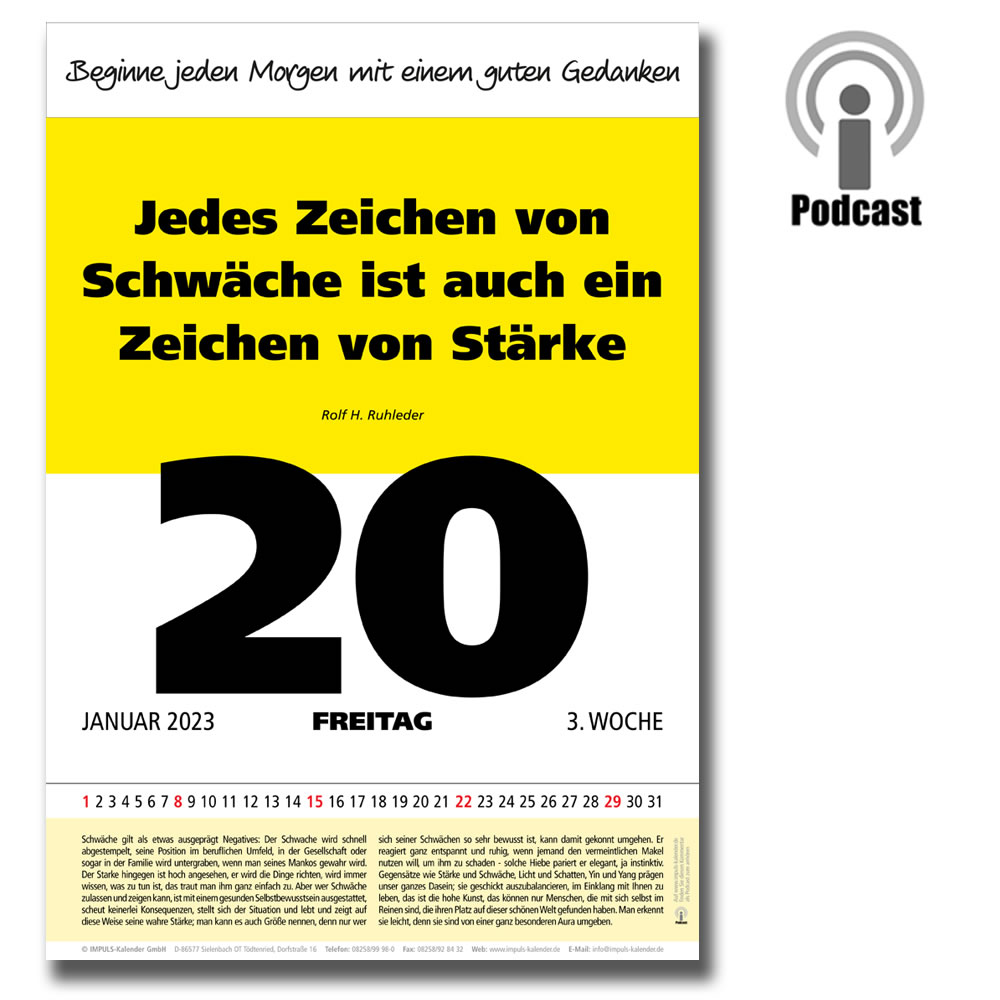 Impuls-Kalender-Zitate-Leitspruch-Podcast-Audiothek-Tagesspruch