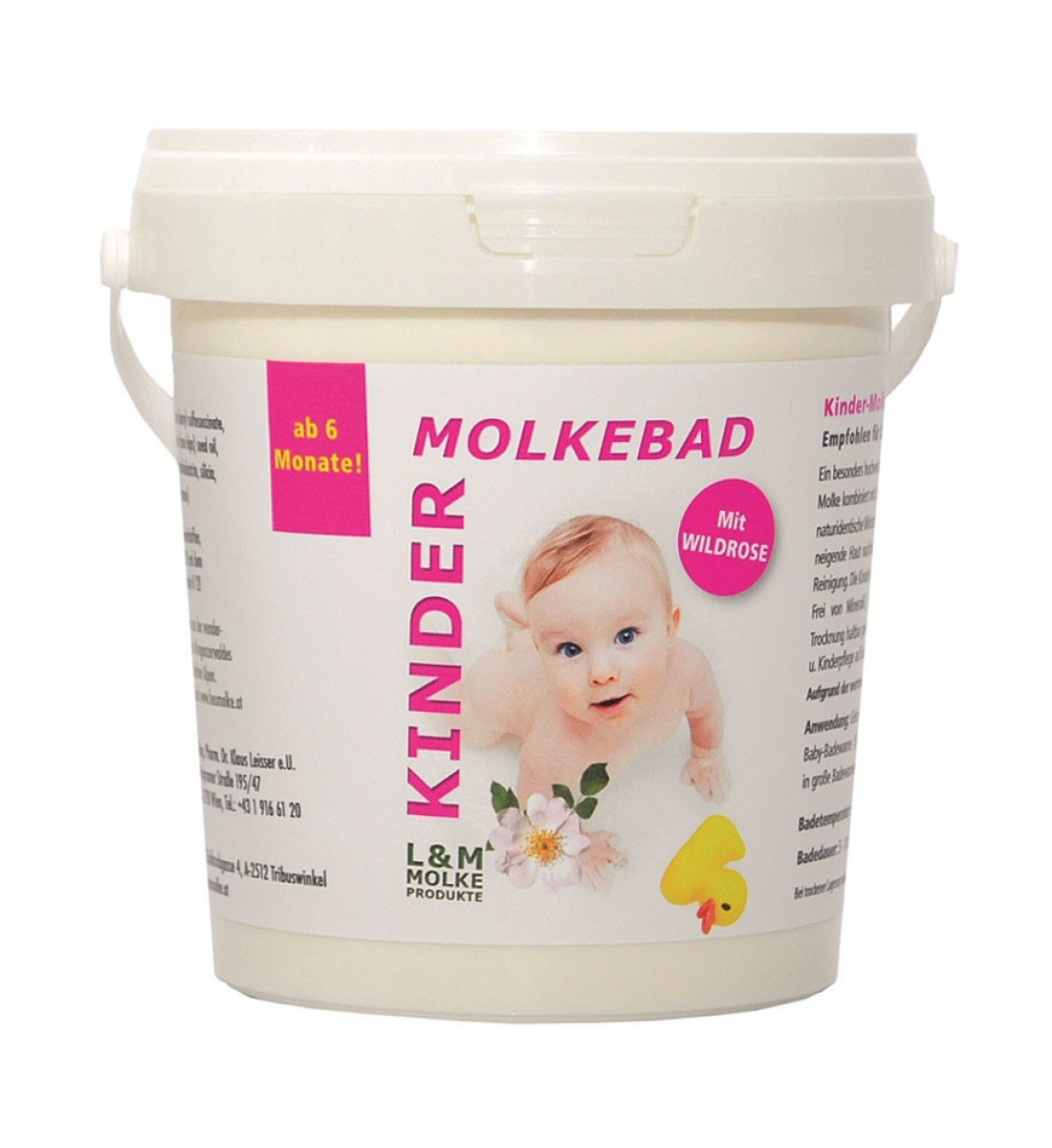 Molkebad Kinder mit Wildrose und mit Schaum 500 gr