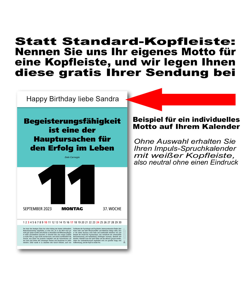 IMPULS-Tagesspruch Kalender Saison 2024*