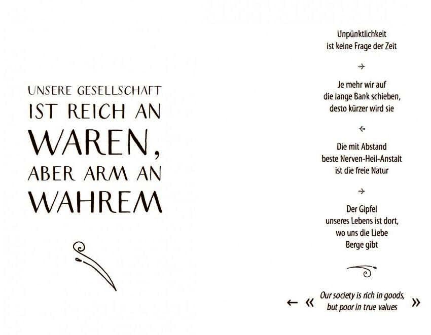 Bellaprint-Sprüchebuch Ernst Ferstl "Wenn ein Wort sitzt, kann man es so stehen lassen"