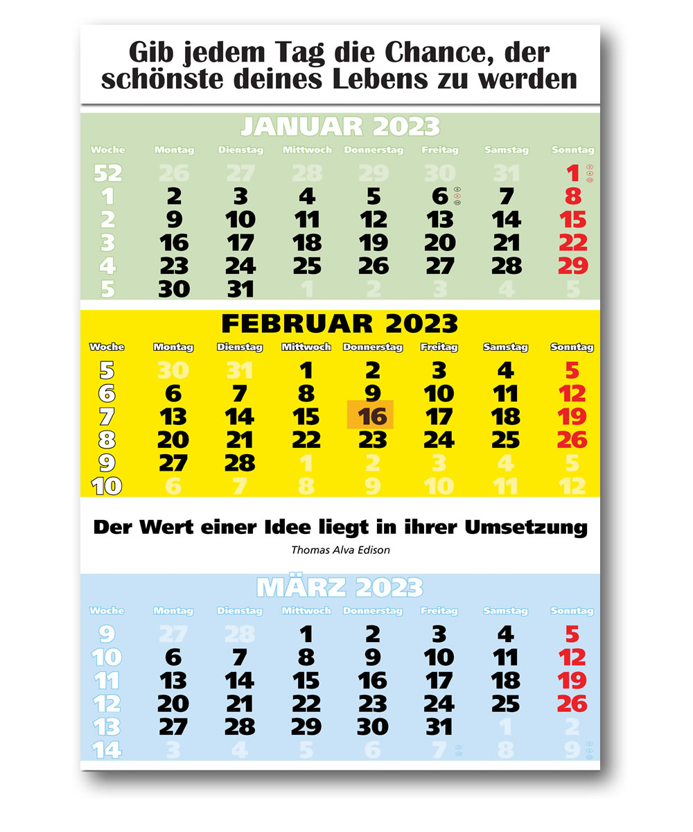 IMPULS-3-Monatsspruch Kalender 2023