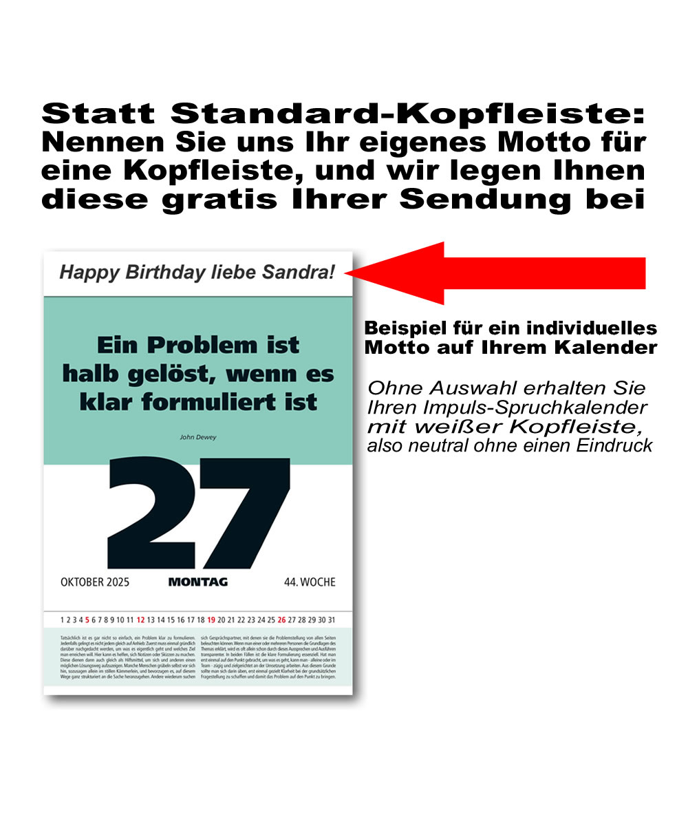 IMPULS-Tagesspruch Kalender 2025*