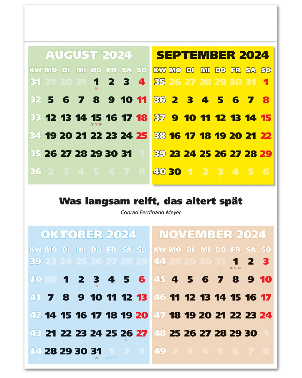 IMPULS-4-Monatsspruch Kalender 2024*