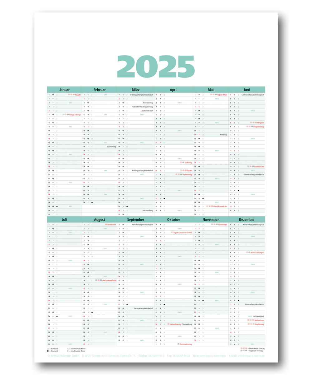 IMPULS-3-Monatsspruch Kalender 2025*