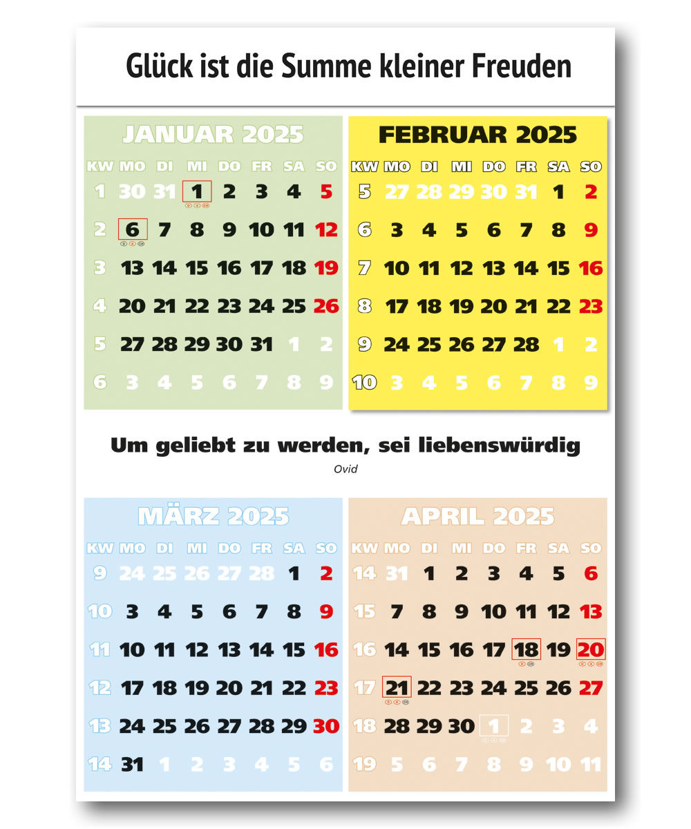 IMPULS-4-Monatsspruch Kalender 2025*