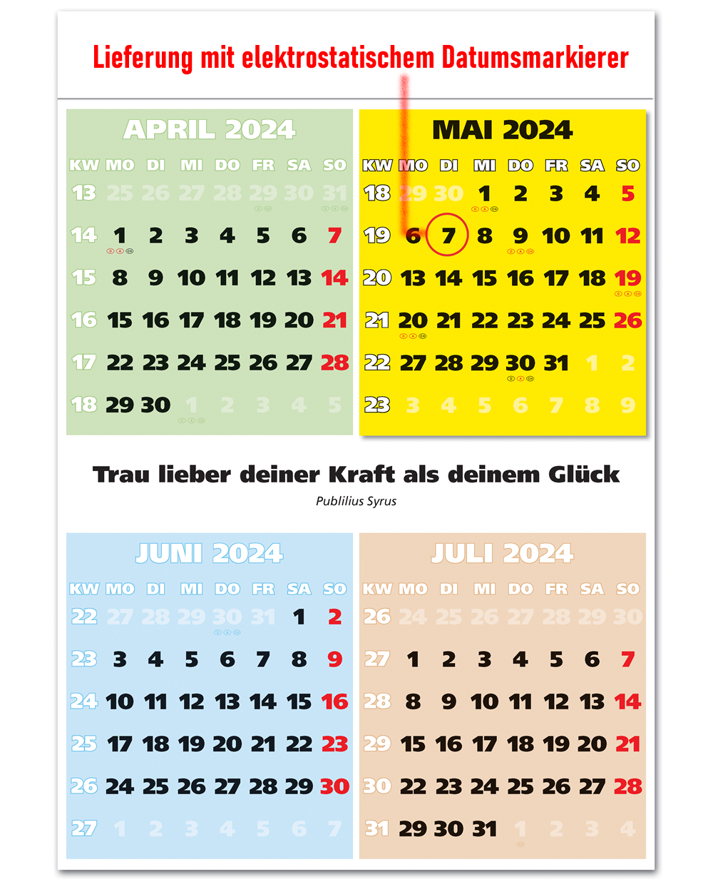 IMPULS-4-Monatsspruch Kalender Saison 2024*
