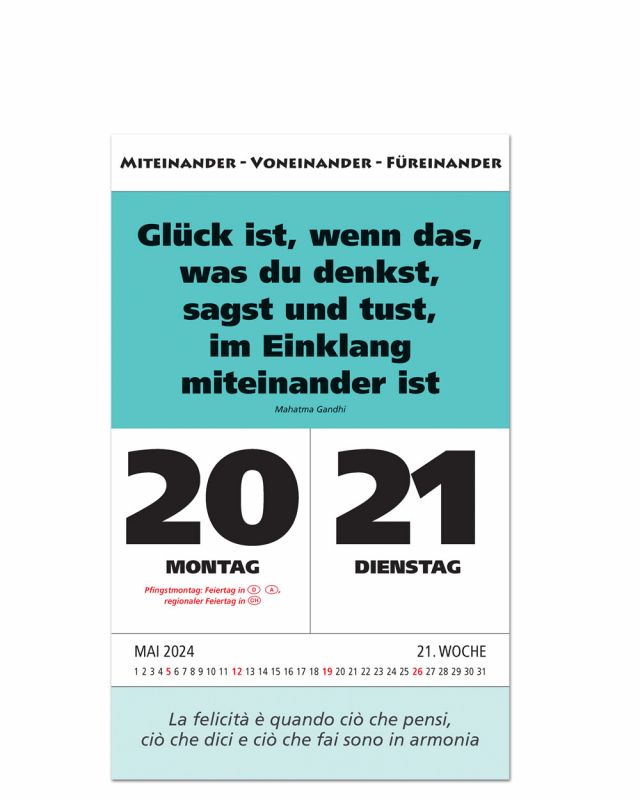 Impuls Zweitagesspruch Kalender Doppio 2024 Zitate Leitspruch 