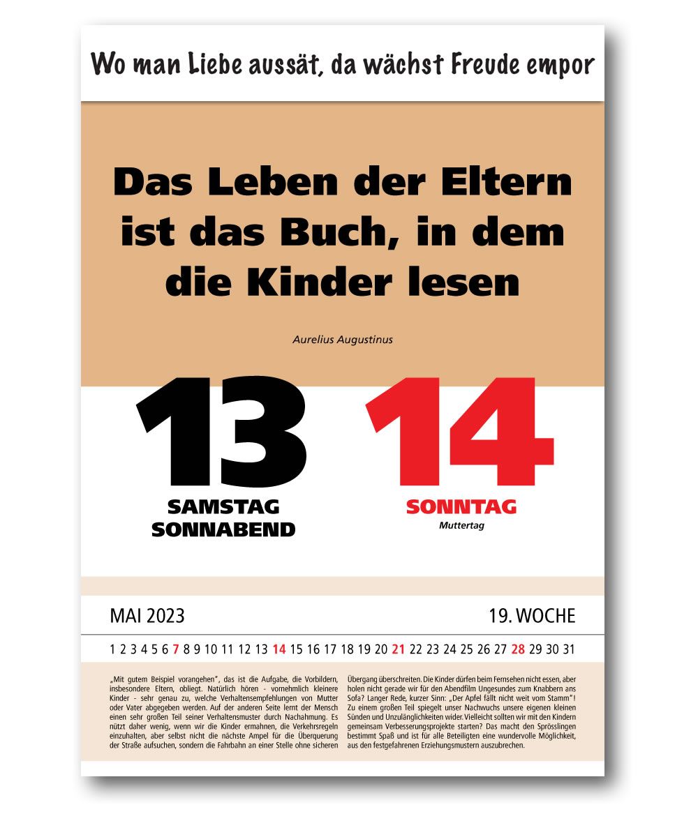Impuls Tagesspruch Kalender 2023 Zitate Leitspruch Sprüche ...