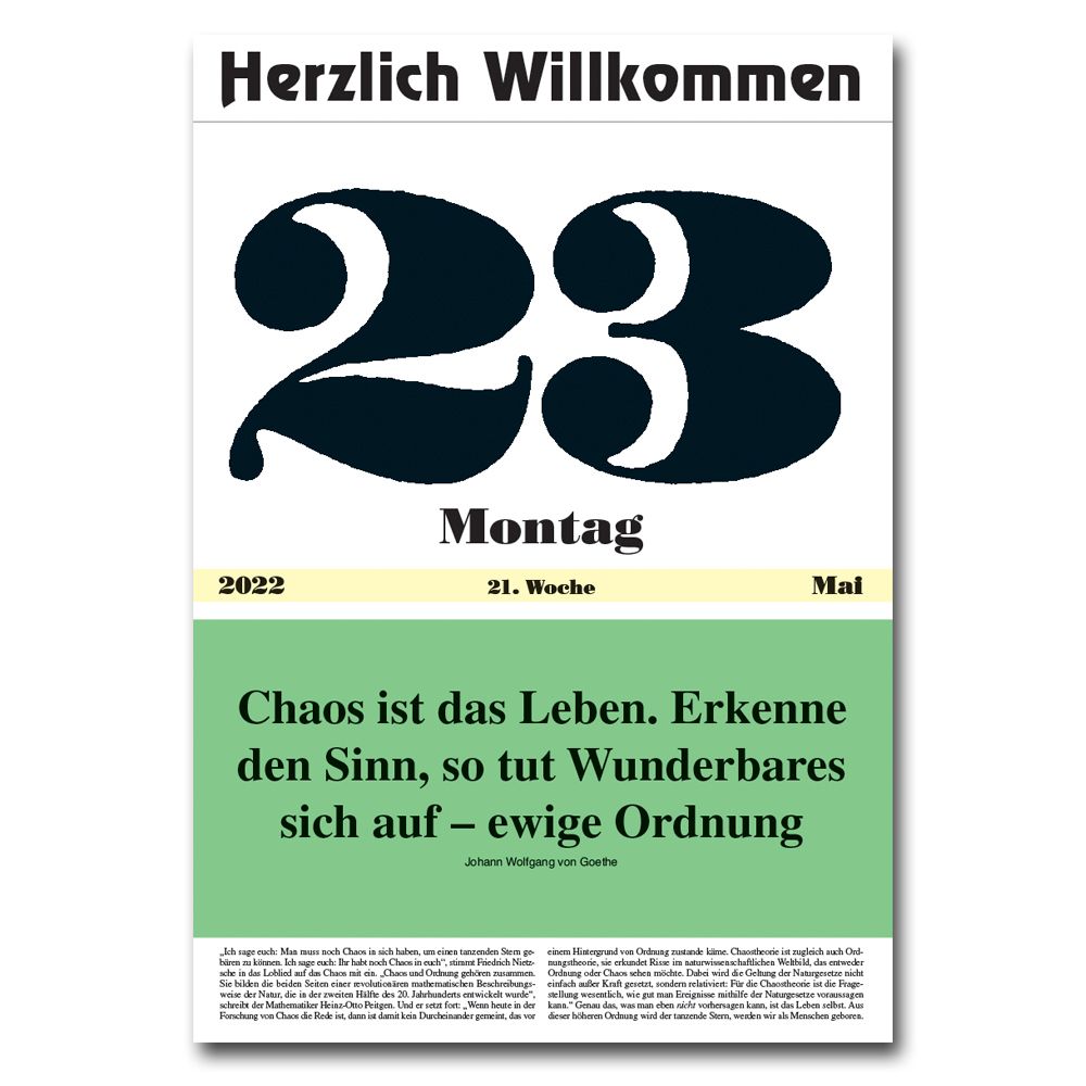 Leitspruch-Kalender-TAGESKALENDER 2022